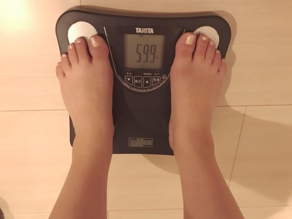 ダイエット23日目!体重が59kg台に突入!体脂肪率もキープ!